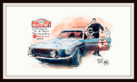 Cyrille Berger zeichnet Riccardo Sutter mit Ford Mustang GT 1966